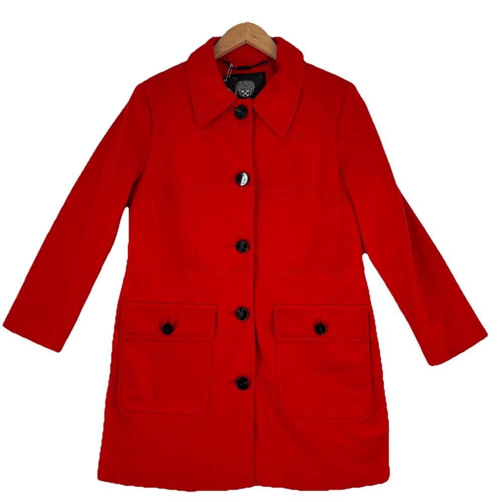Vince Camino Women’s Red Coat Size Medium MSRP $300 - Picture 2 of 11